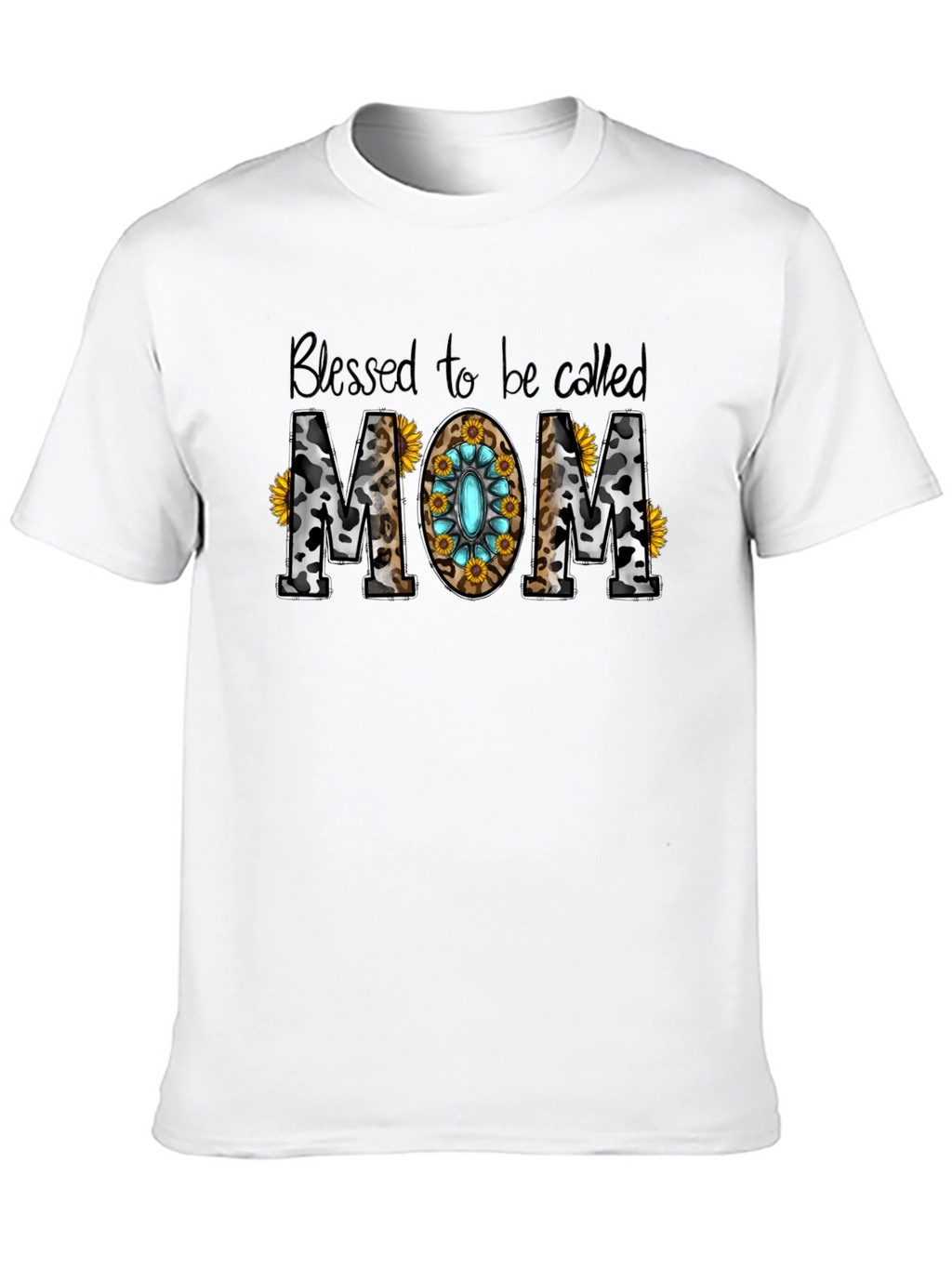 Blessed Mom Graphic T-Shirt - Western Style