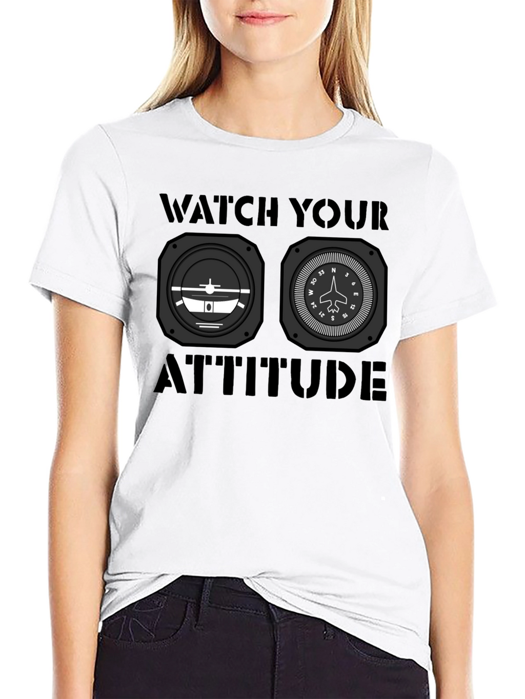 Watch Your Attitude Aviation T-Shirt