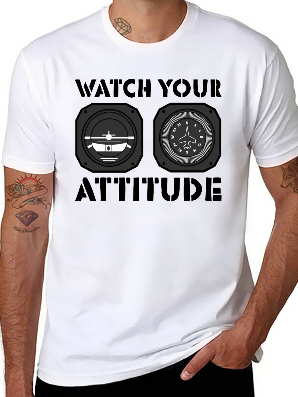 Watch Your Attitude Aviation T-Shirt