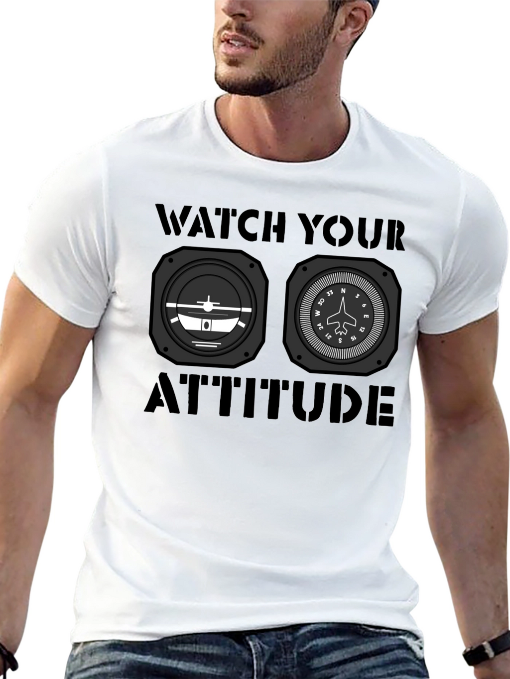 Watch Your Attitude Aviation T-Shirt