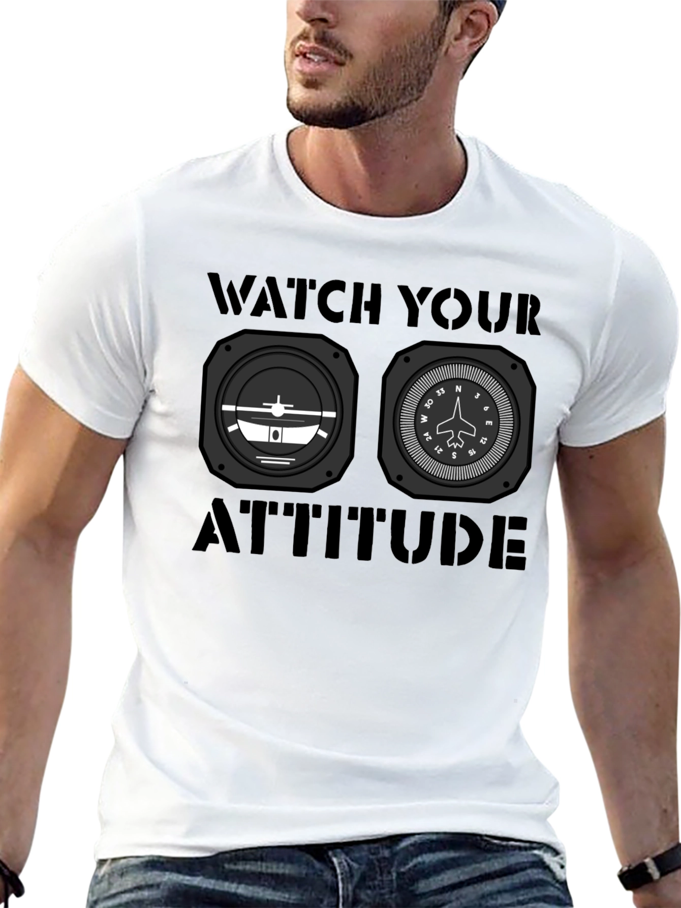 Watch Your Attitude Aviation T-Shirt