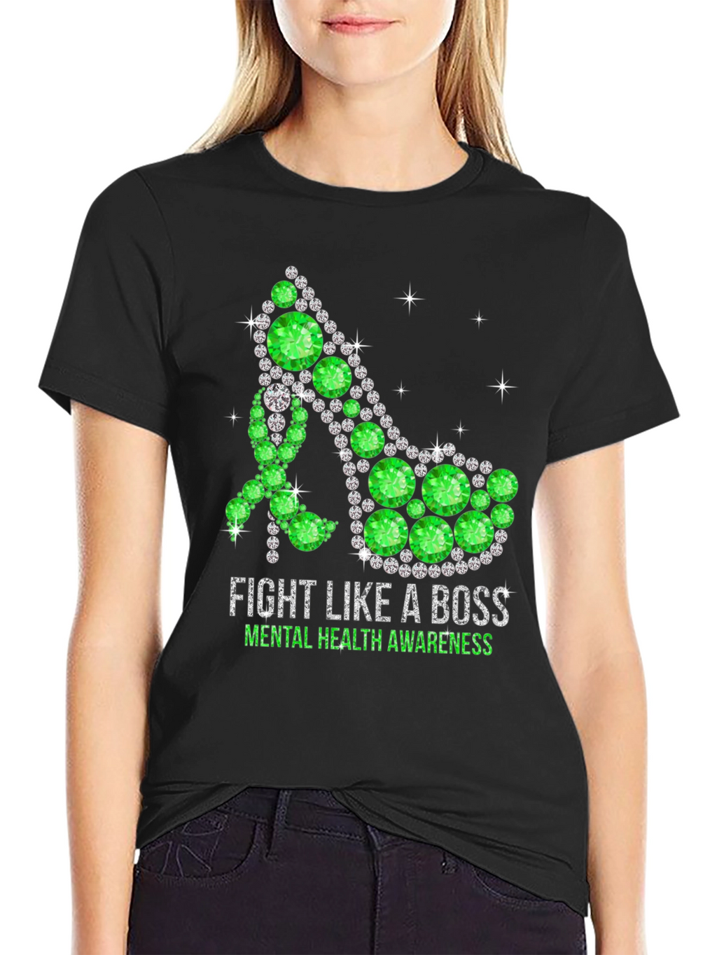 Fight Like A Boss Mental Health Awareness Shoe T-Shirt