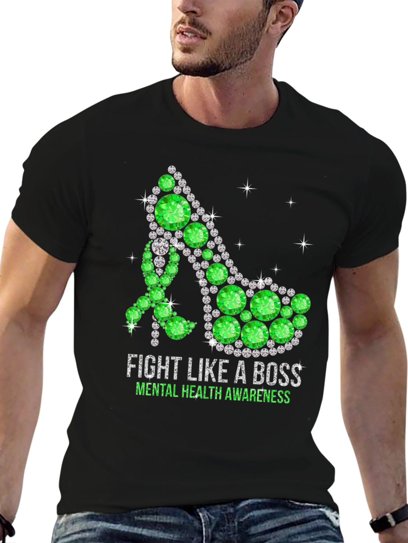 Fight Like A Boss Mental Health Awareness Shoe T-Shirt