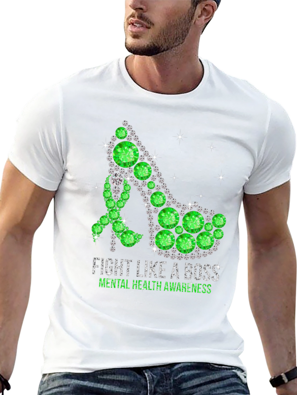 Fight Like A Boss Mental Health Awareness Shoe T-Shirt