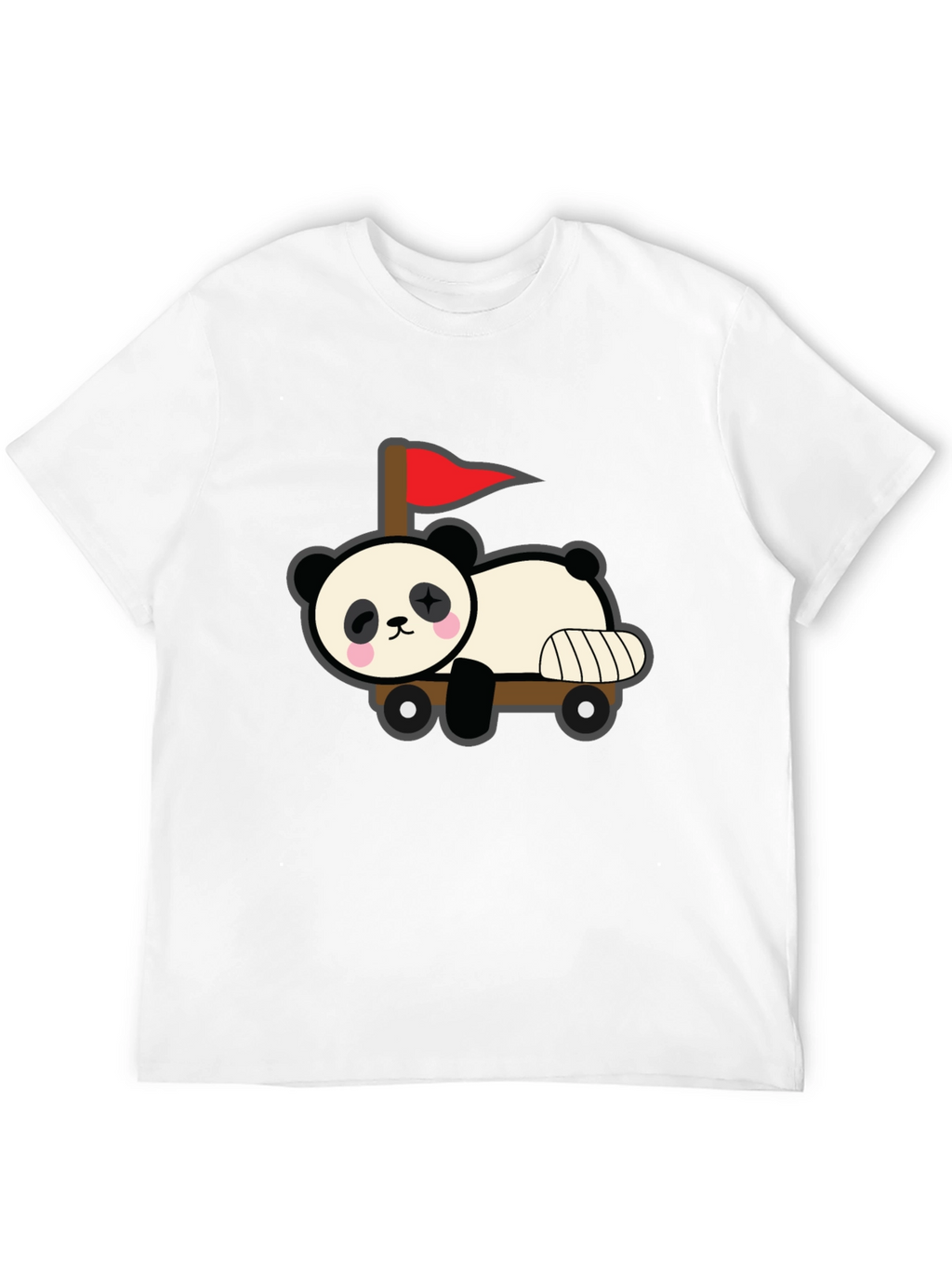 Cute Panda Car T-Shirt - Black