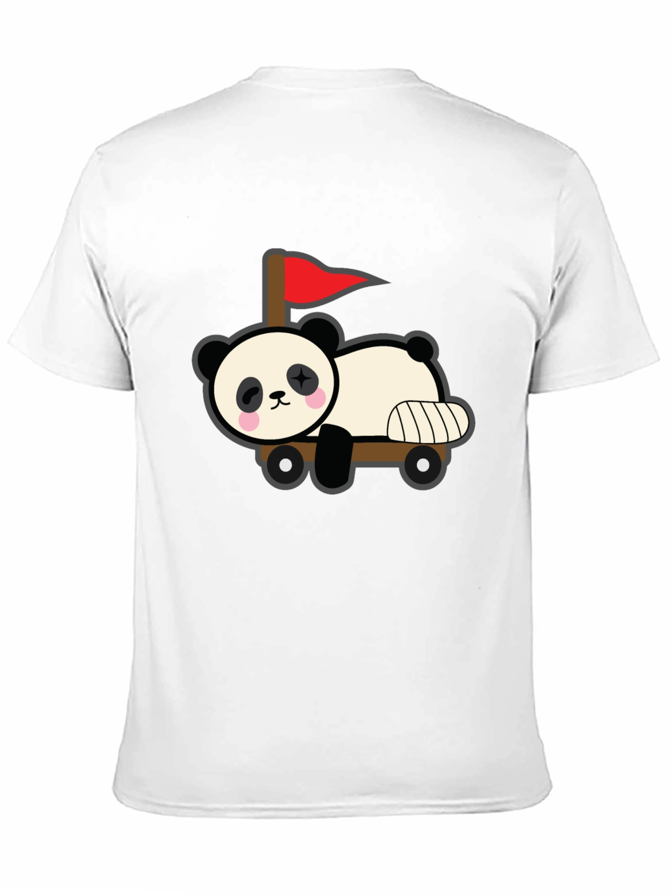 Cute Panda Car T-Shirt - Black