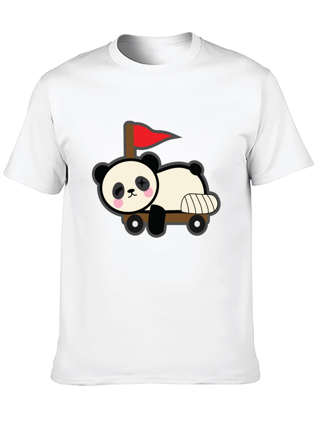 Cute Panda Car T-Shirt - Black
