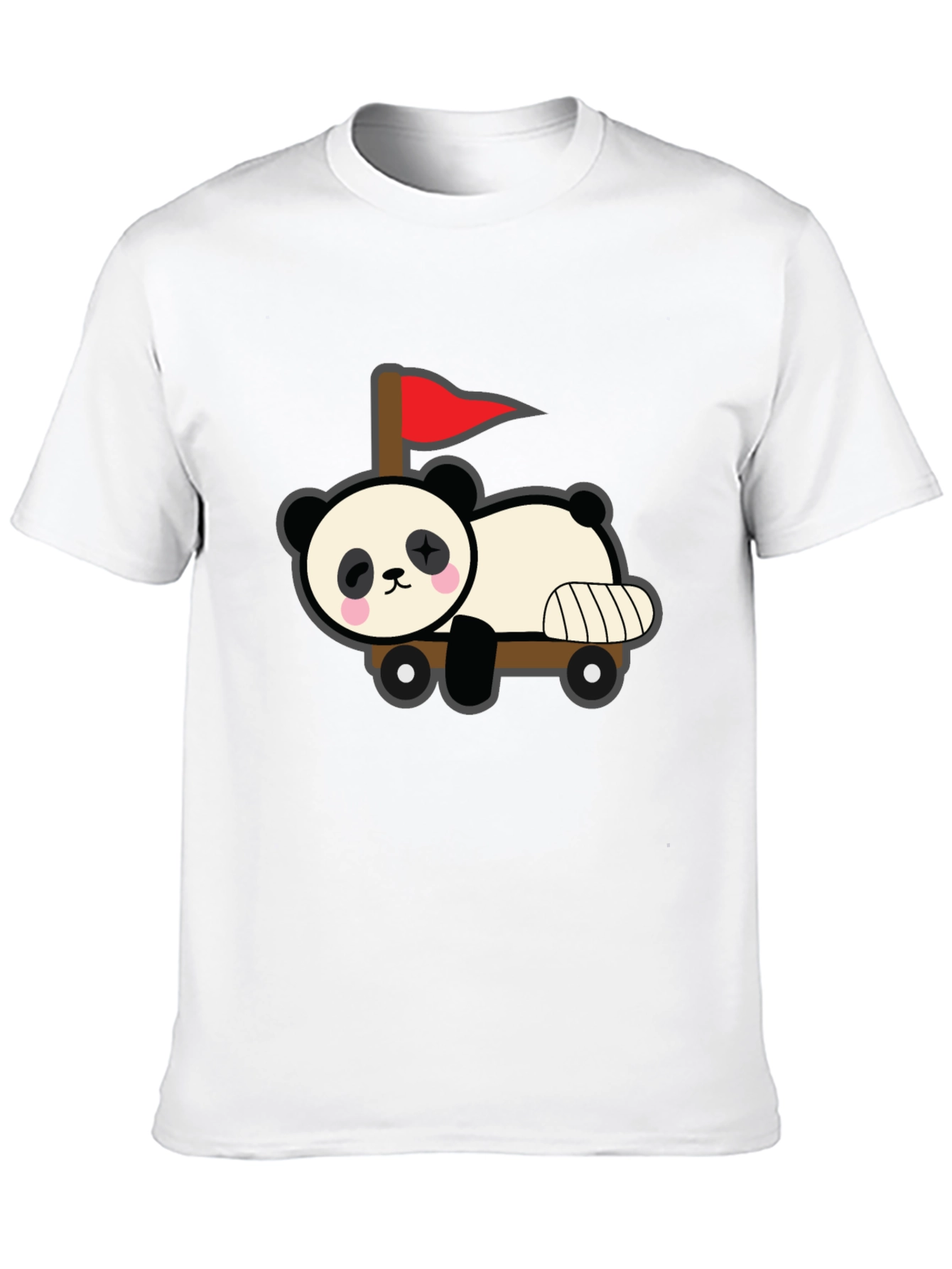 Cute Panda Car T-Shirt - Black