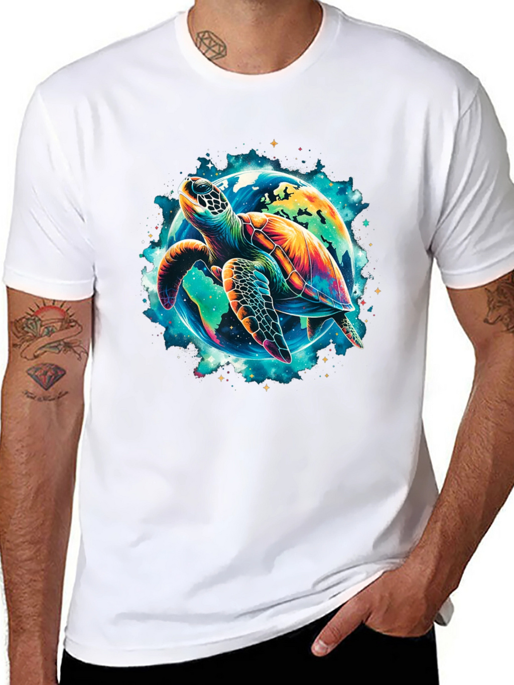 Turtle Planet Graphic Tee - Save the Earth