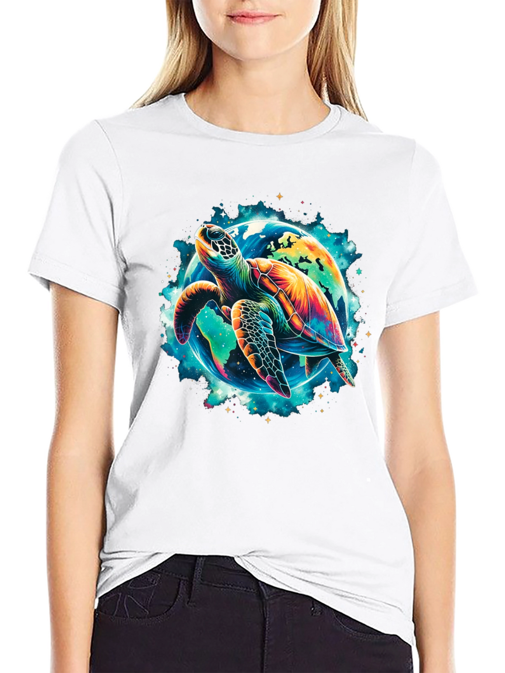 Turtle Planet Graphic Tee - Save the Earth
