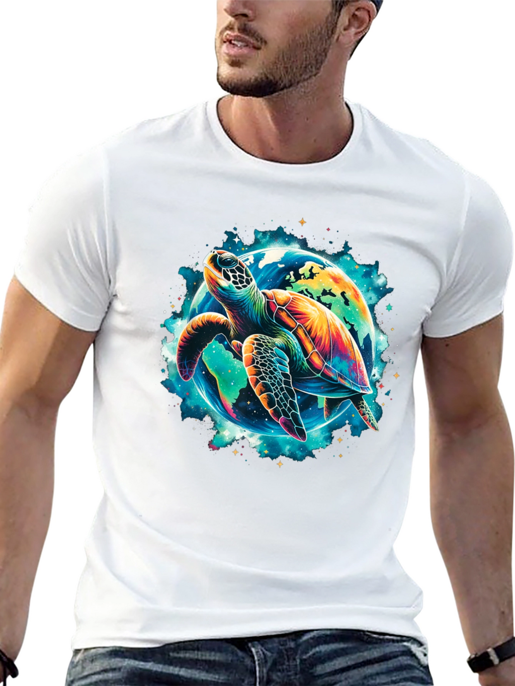 Turtle Planet Graphic Tee - Save the Earth