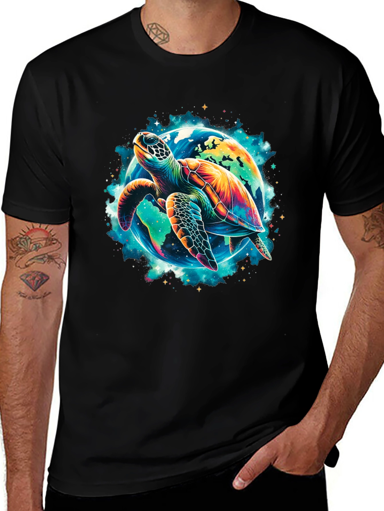 Turtle Planet Graphic Tee - Save the Earth