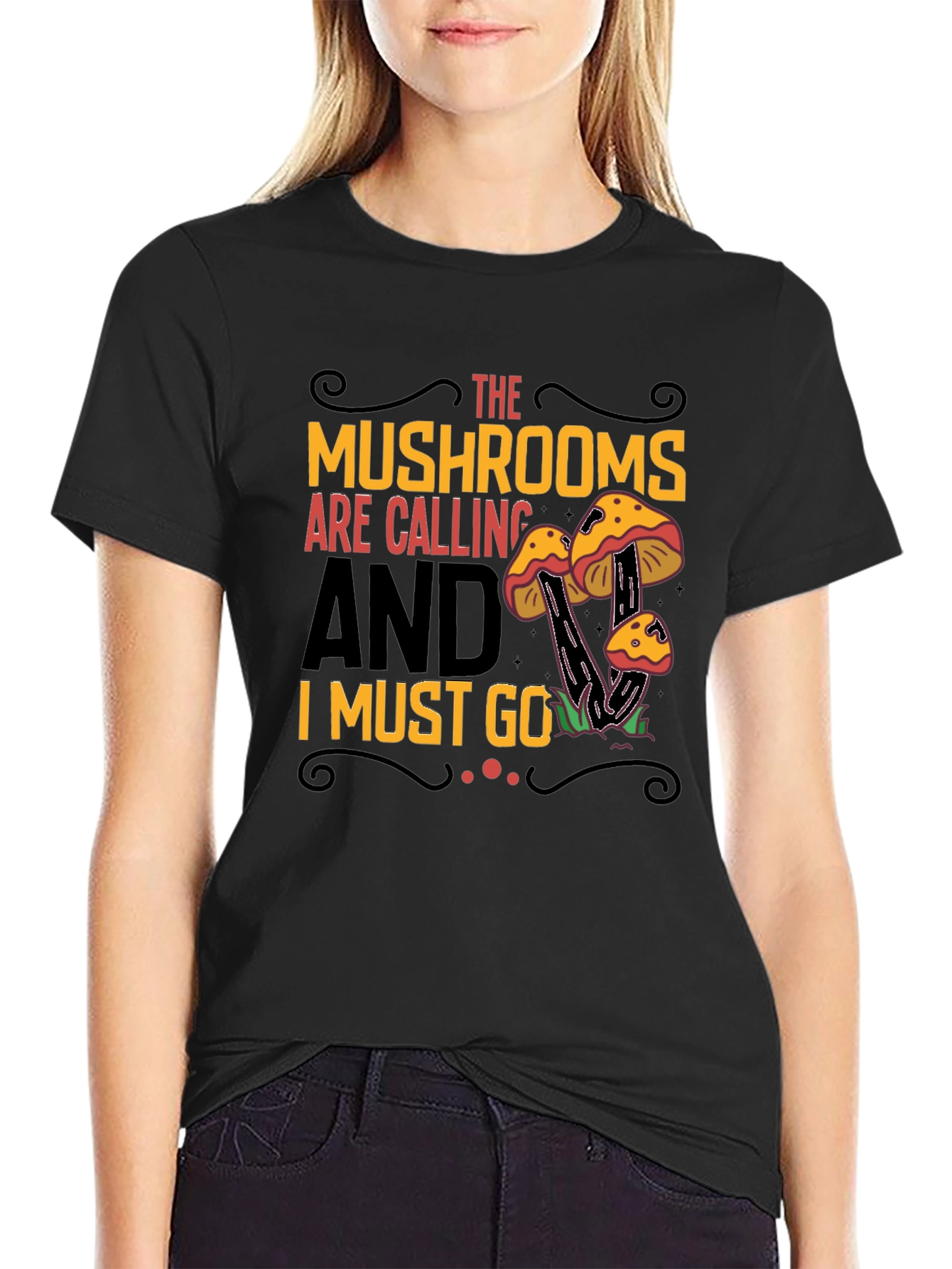 Mushroom Calling Graphic Tee - Nature Lovers Shirt