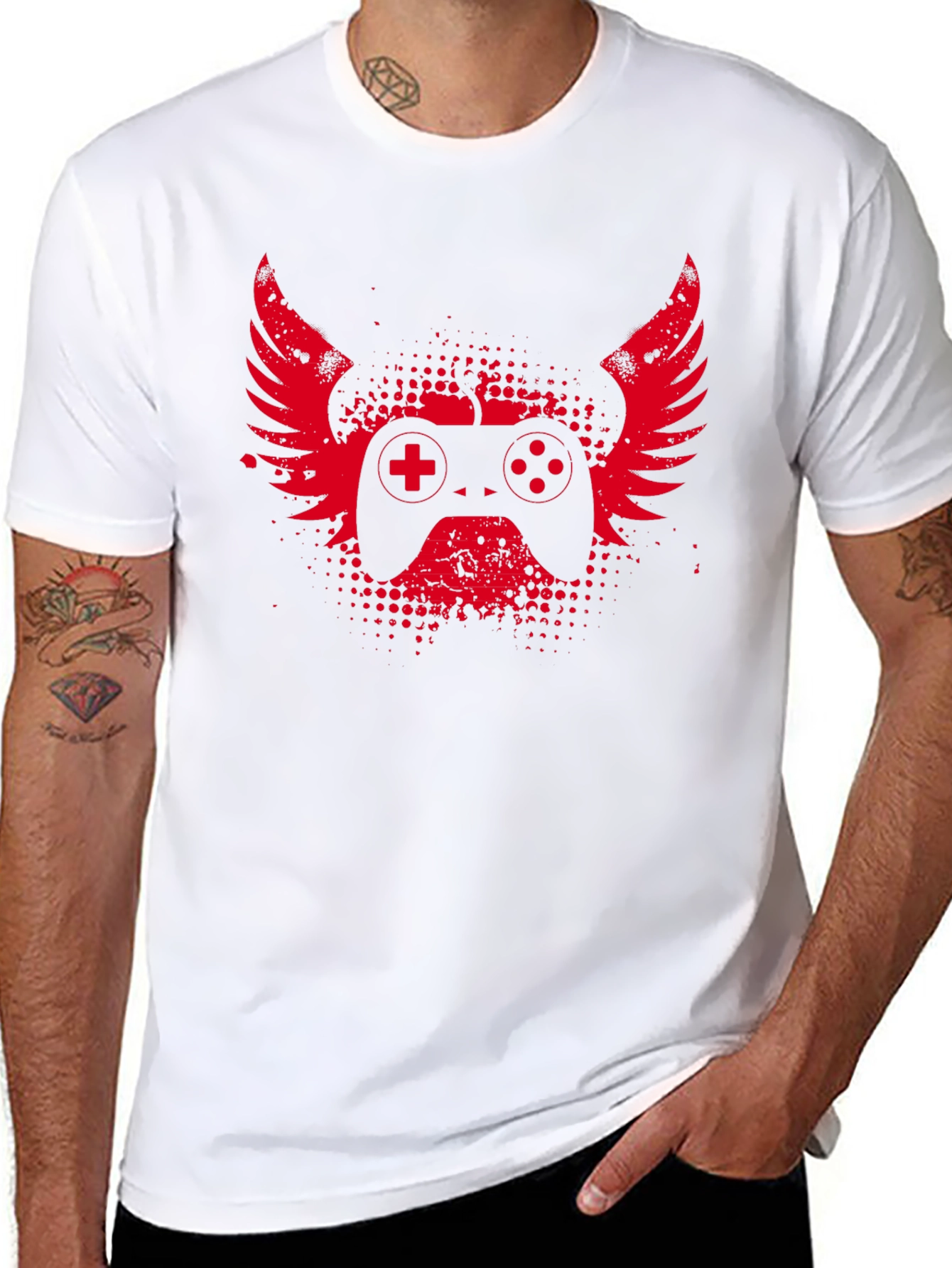 Gamer Wings T-Shirt - Black Gaming Tee