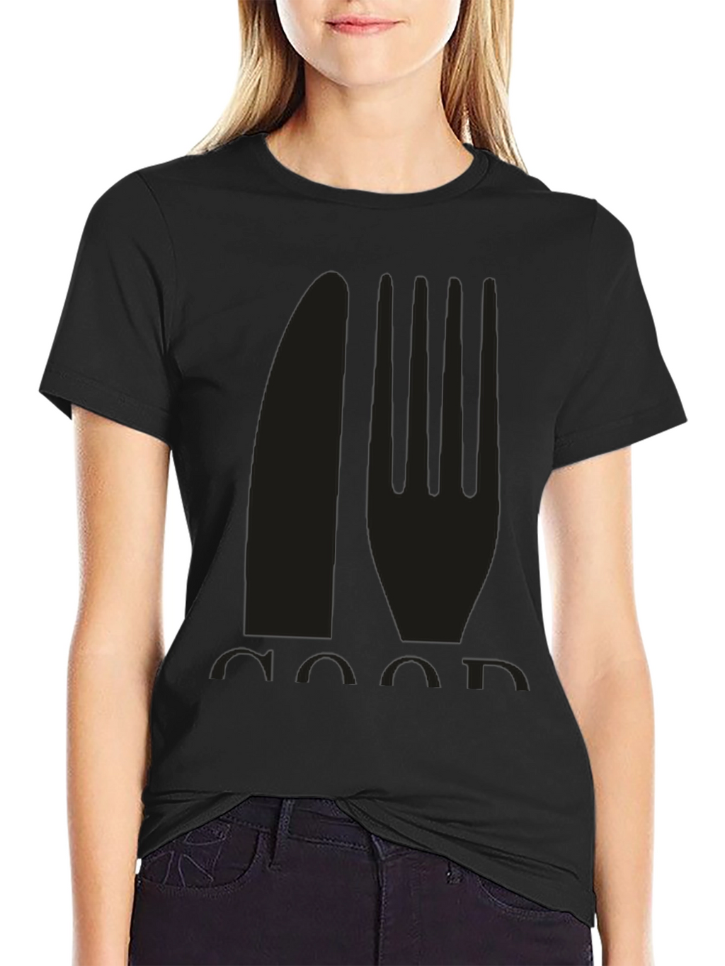 Foodie T-Shirt - Knife and Fork Graphic