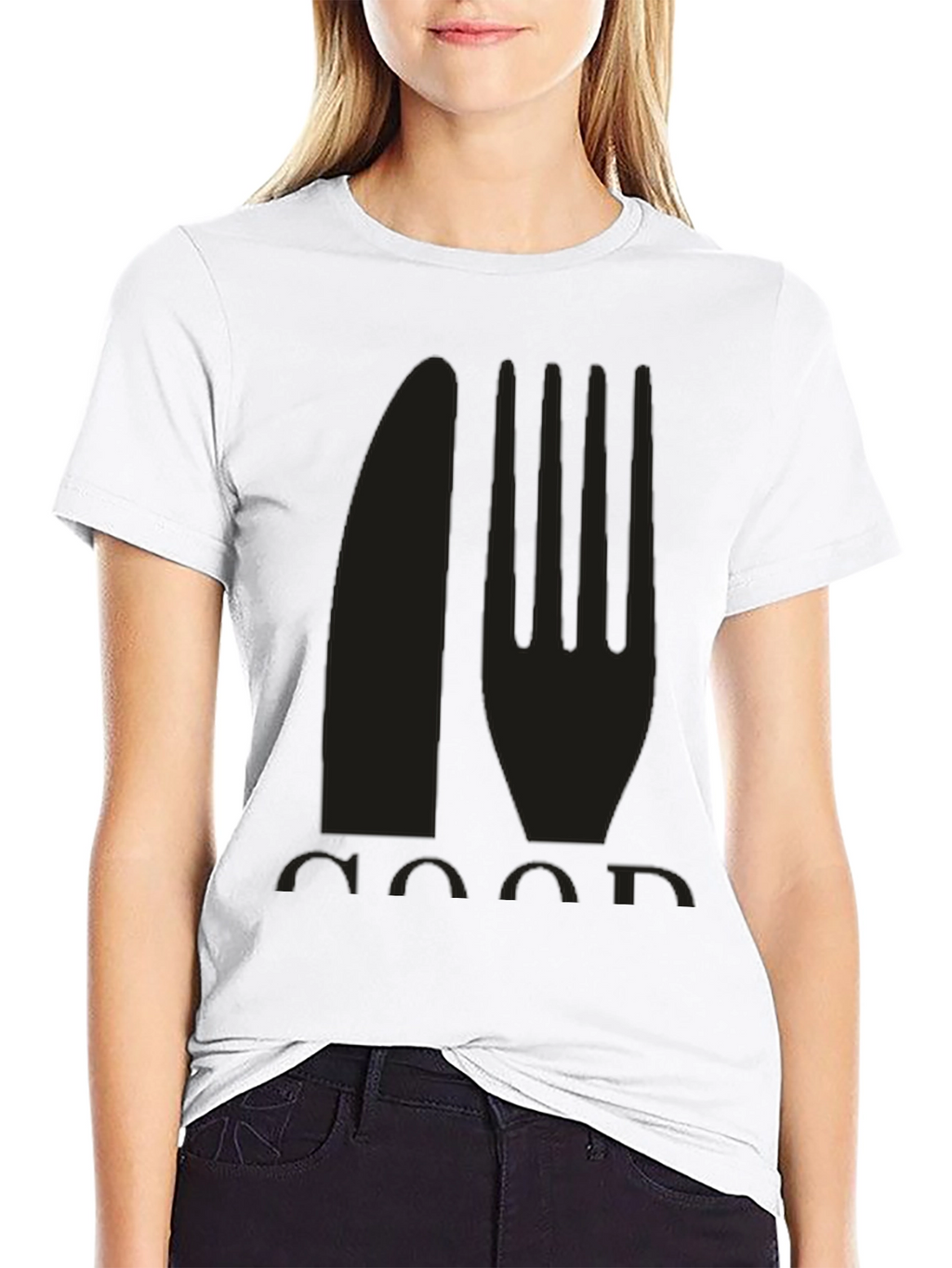 Foodie T-Shirt - Knife and Fork Graphic