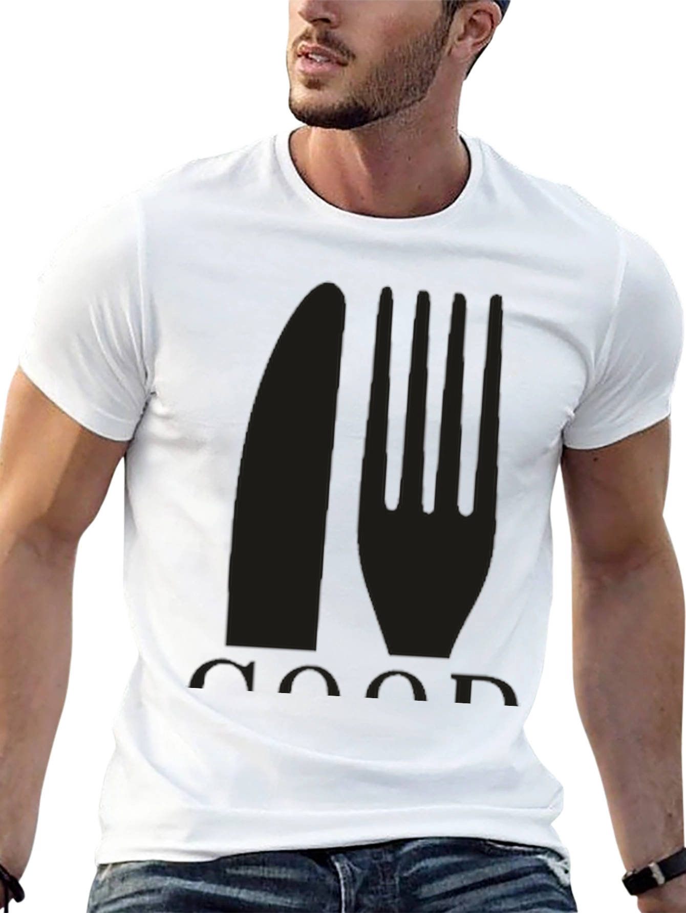 Foodie T-Shirt - Knife and Fork Graphic
