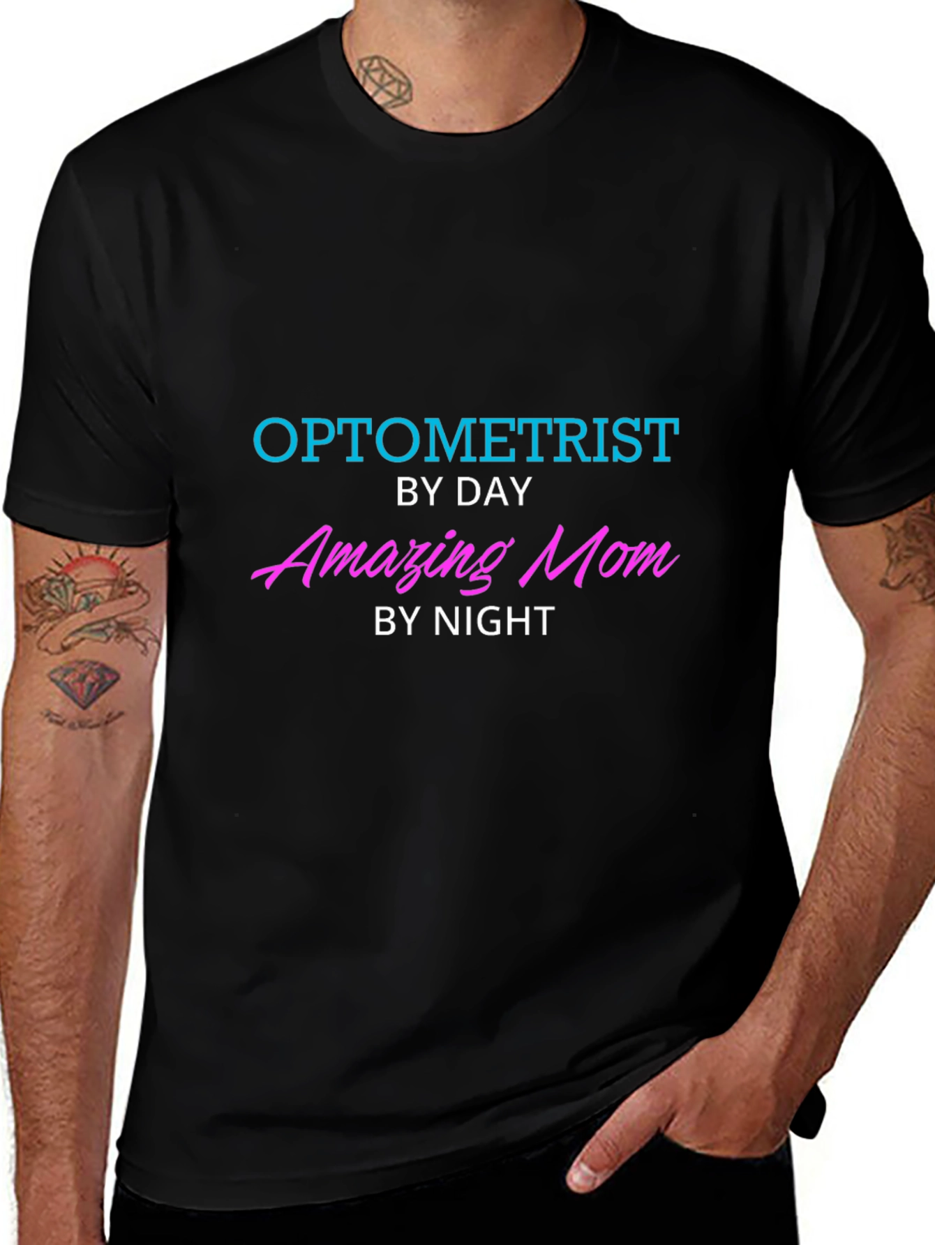 Optometrist By Day Amazing Mom By Night T-Shirt