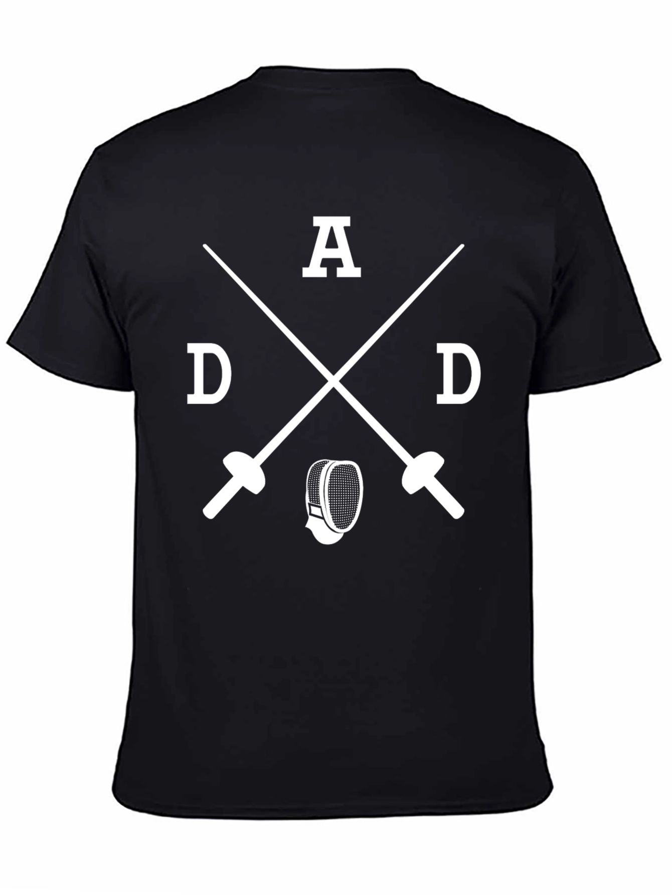Fencing Dad Graphic Tee - Swords and Mask T-Shirt