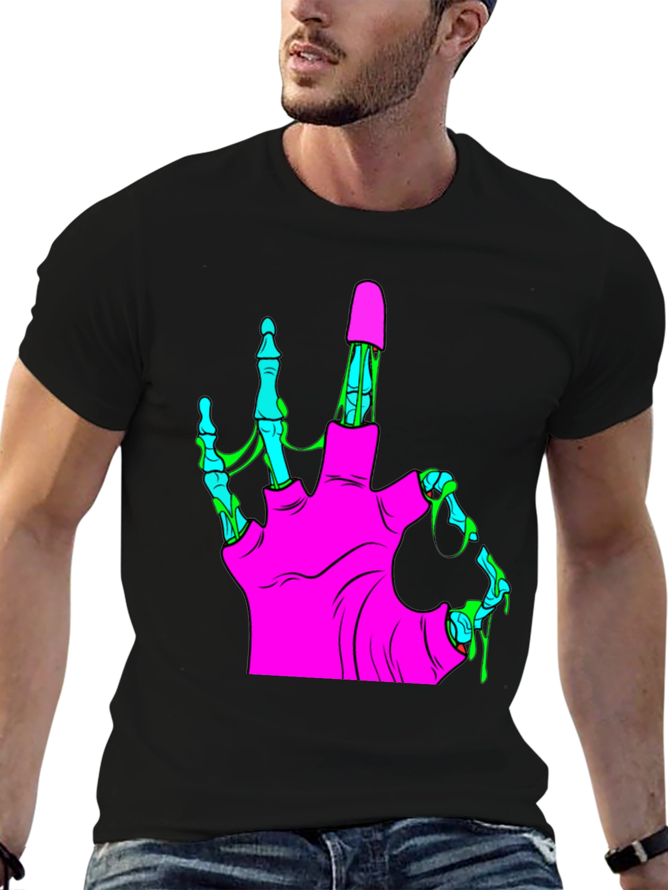 Zombie Hand Graphic Tee - Cool Halloween T-Shirt