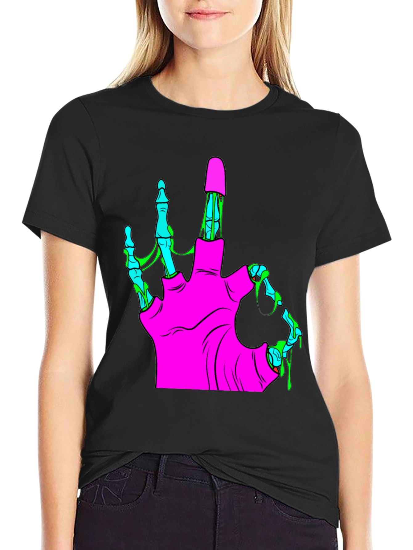 Zombie Hand Graphic Tee - Cool Halloween T-Shirt