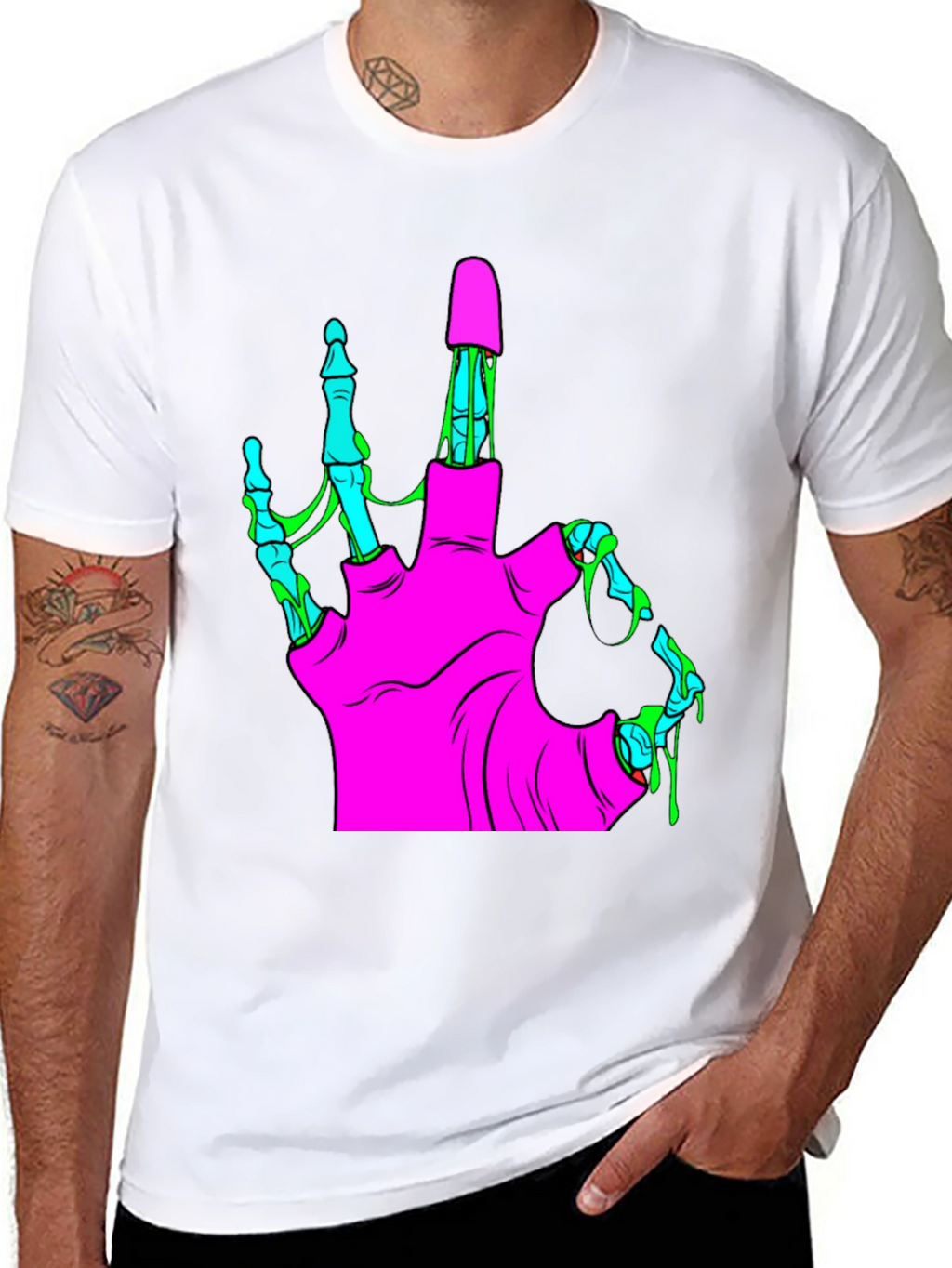 Zombie Hand Graphic Tee - Cool Halloween T-Shirt