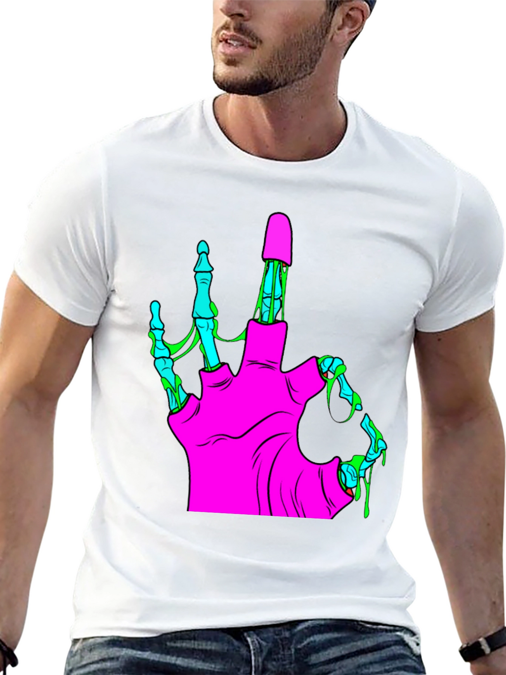 Zombie Hand Graphic Tee - Cool Halloween T-Shirt