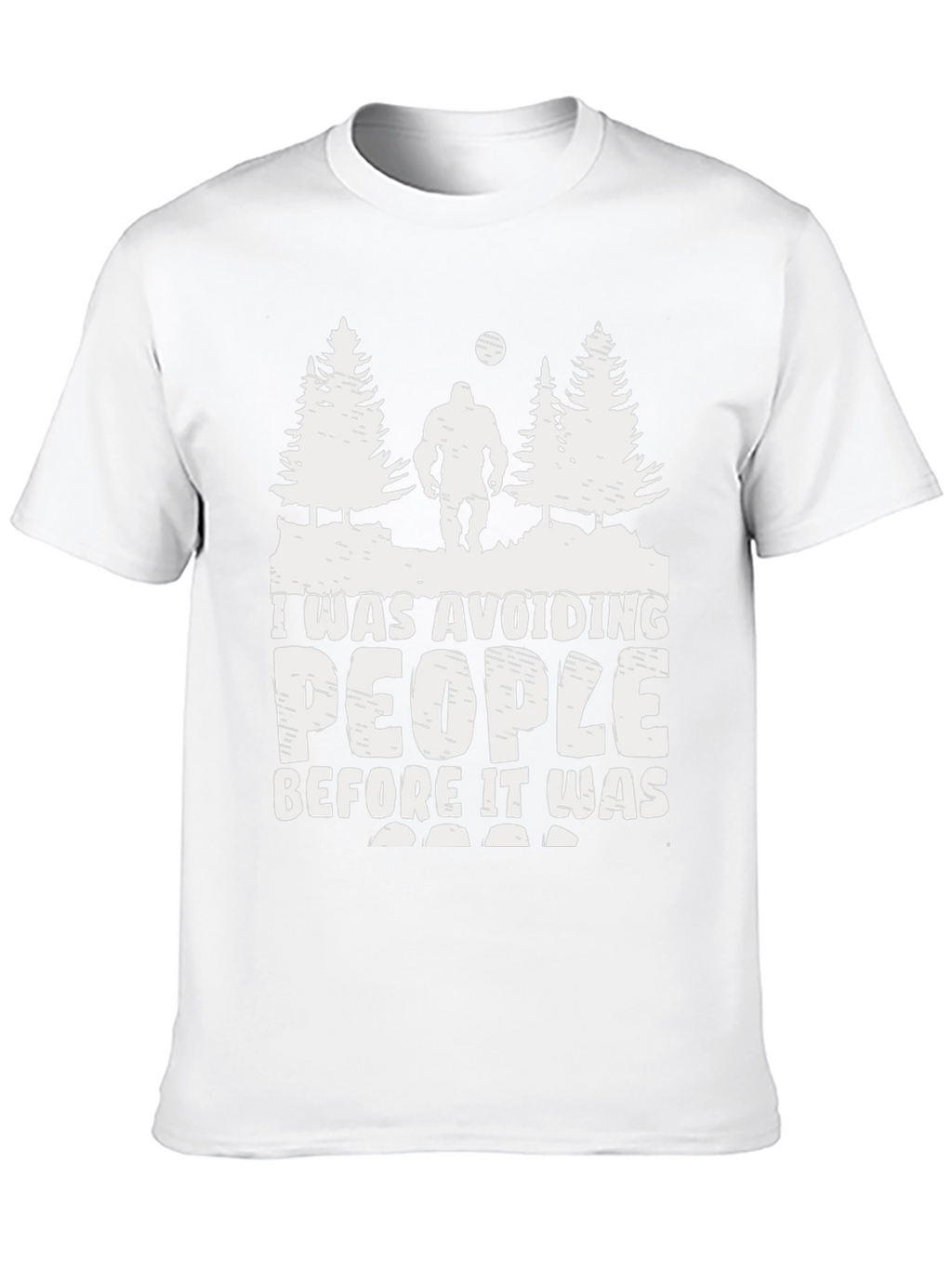 Sasquatch Avoid People Graphic Tee - Black