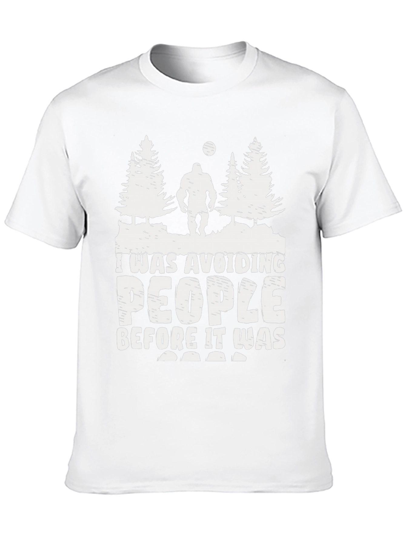 Sasquatch Avoid People Graphic Tee - Black