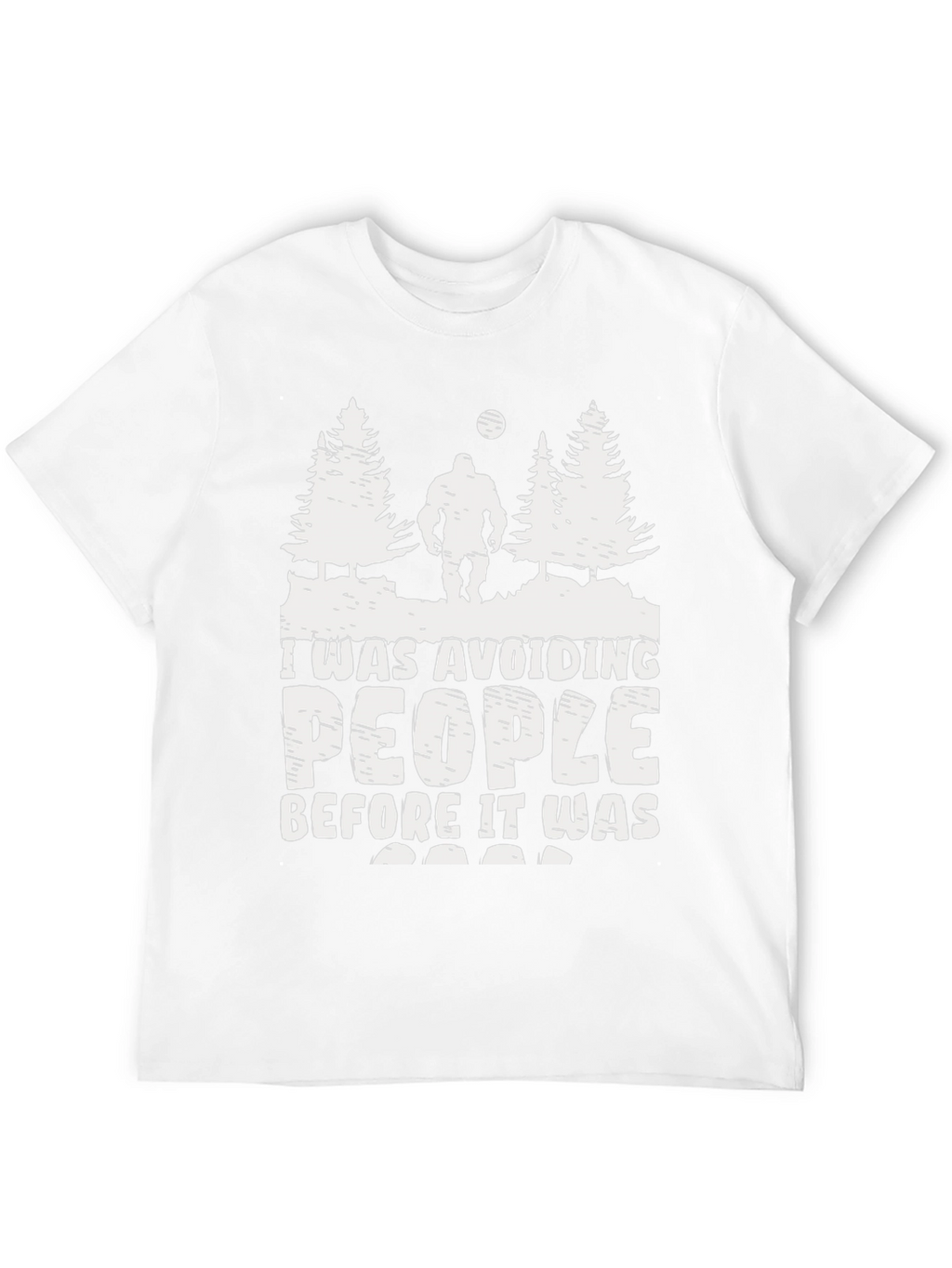 Sasquatch Avoid People Graphic Tee - Black