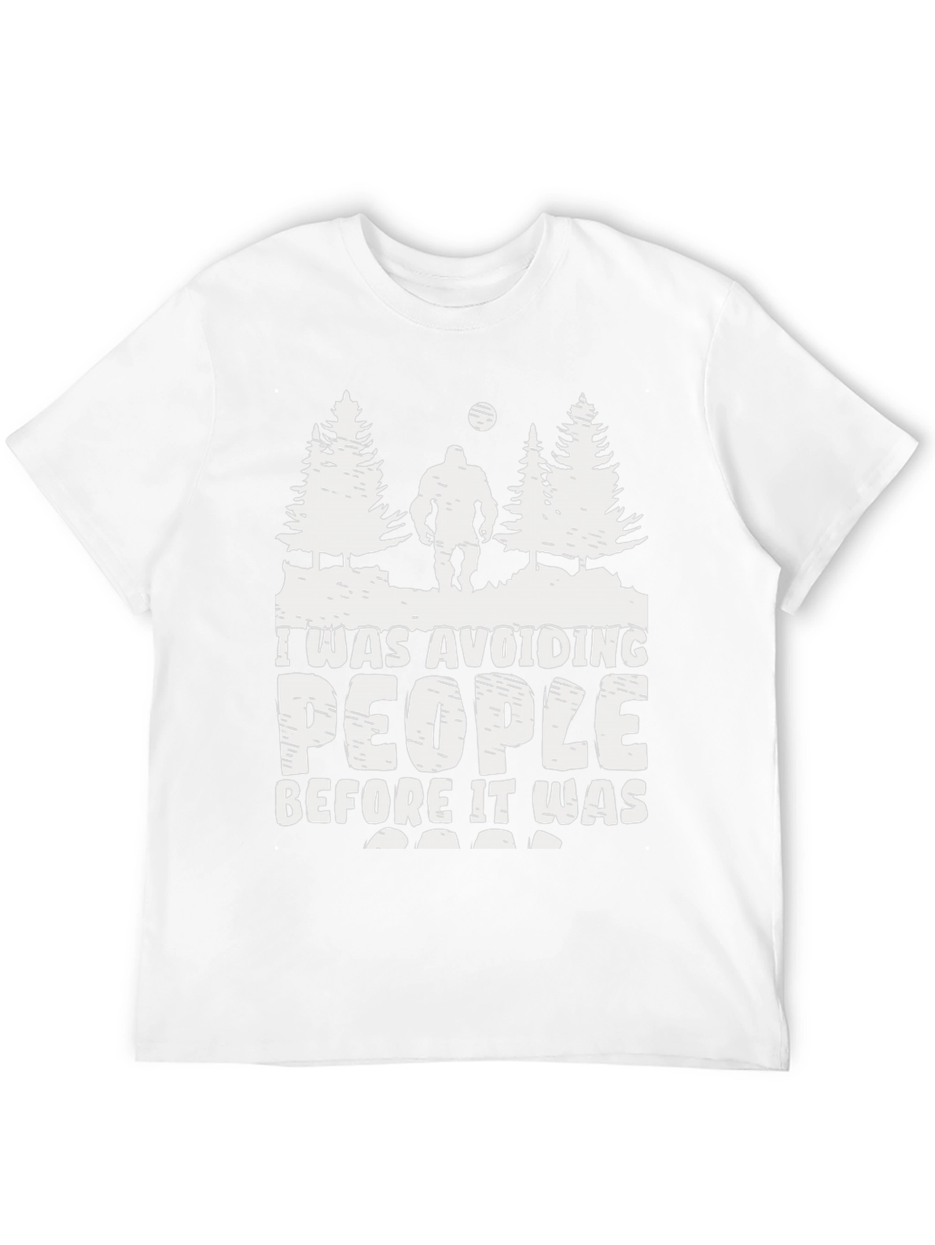 Sasquatch Avoid People Graphic Tee - Black