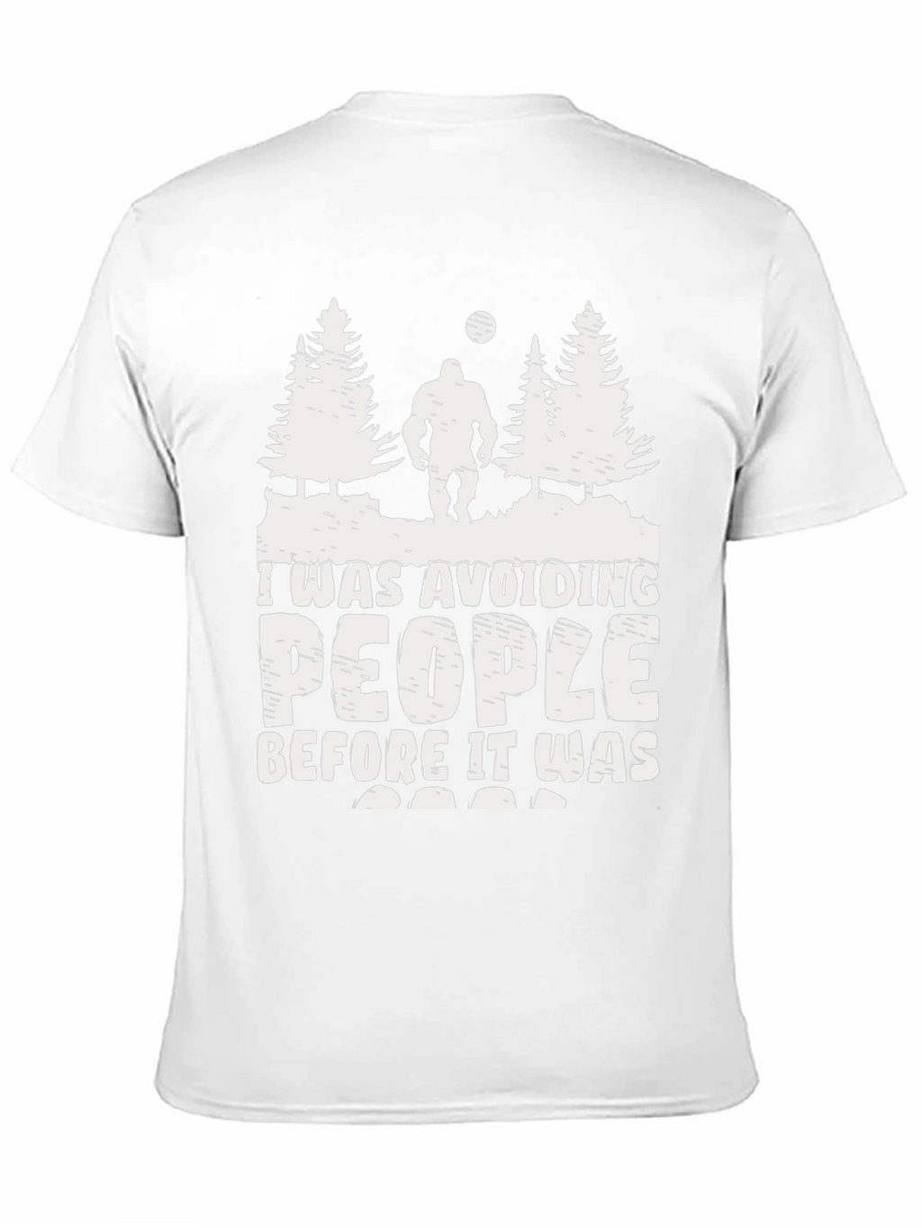 Sasquatch Avoid People Graphic Tee - Black