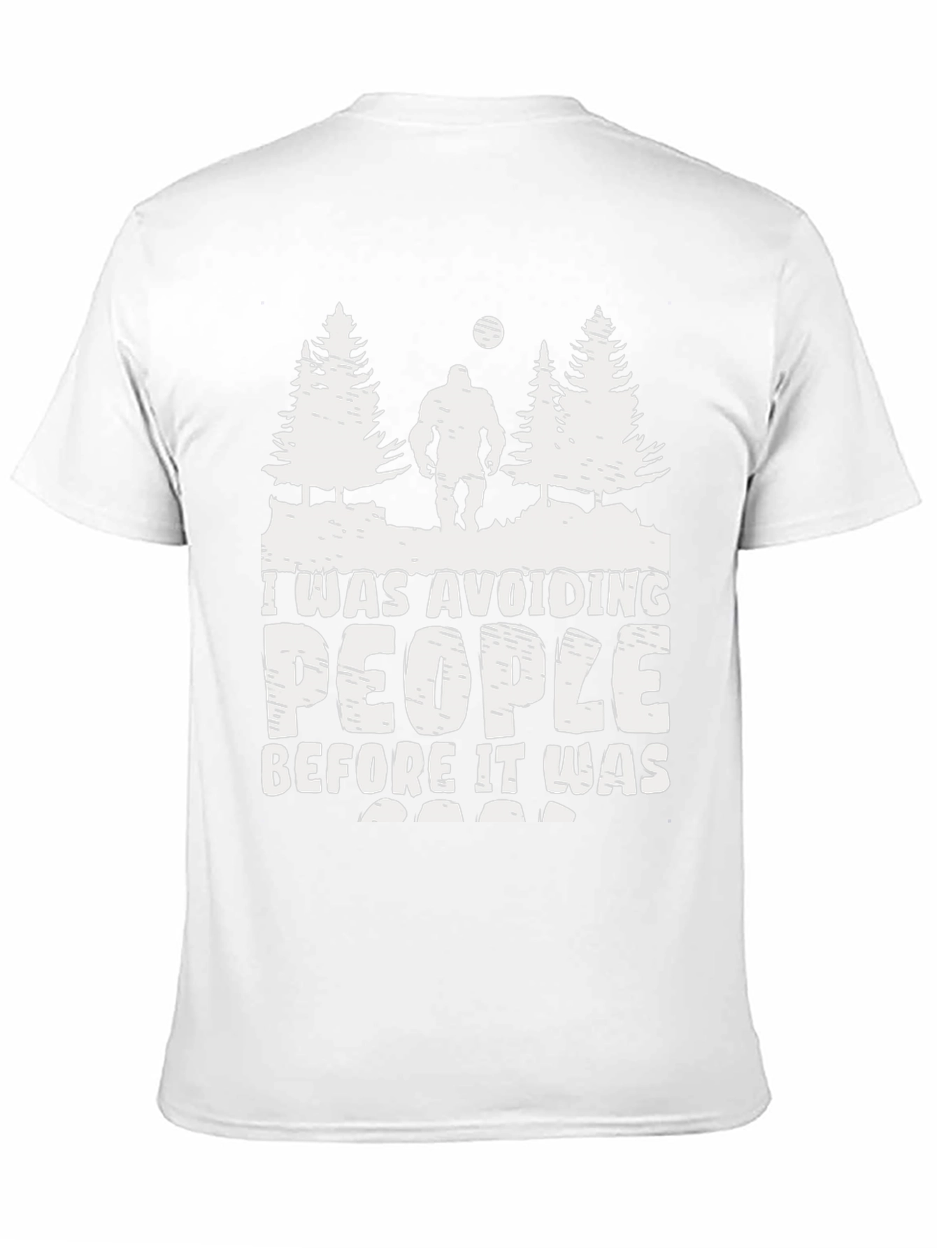 Sasquatch Avoid People Graphic Tee - Black
