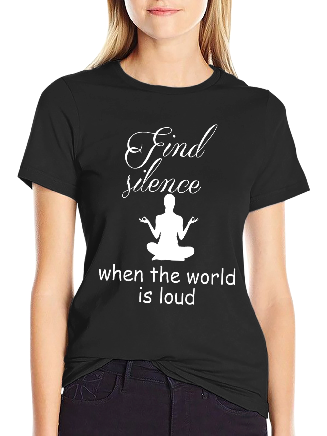 Find Silence Yoga Graphic Tee - Relaxed Fit