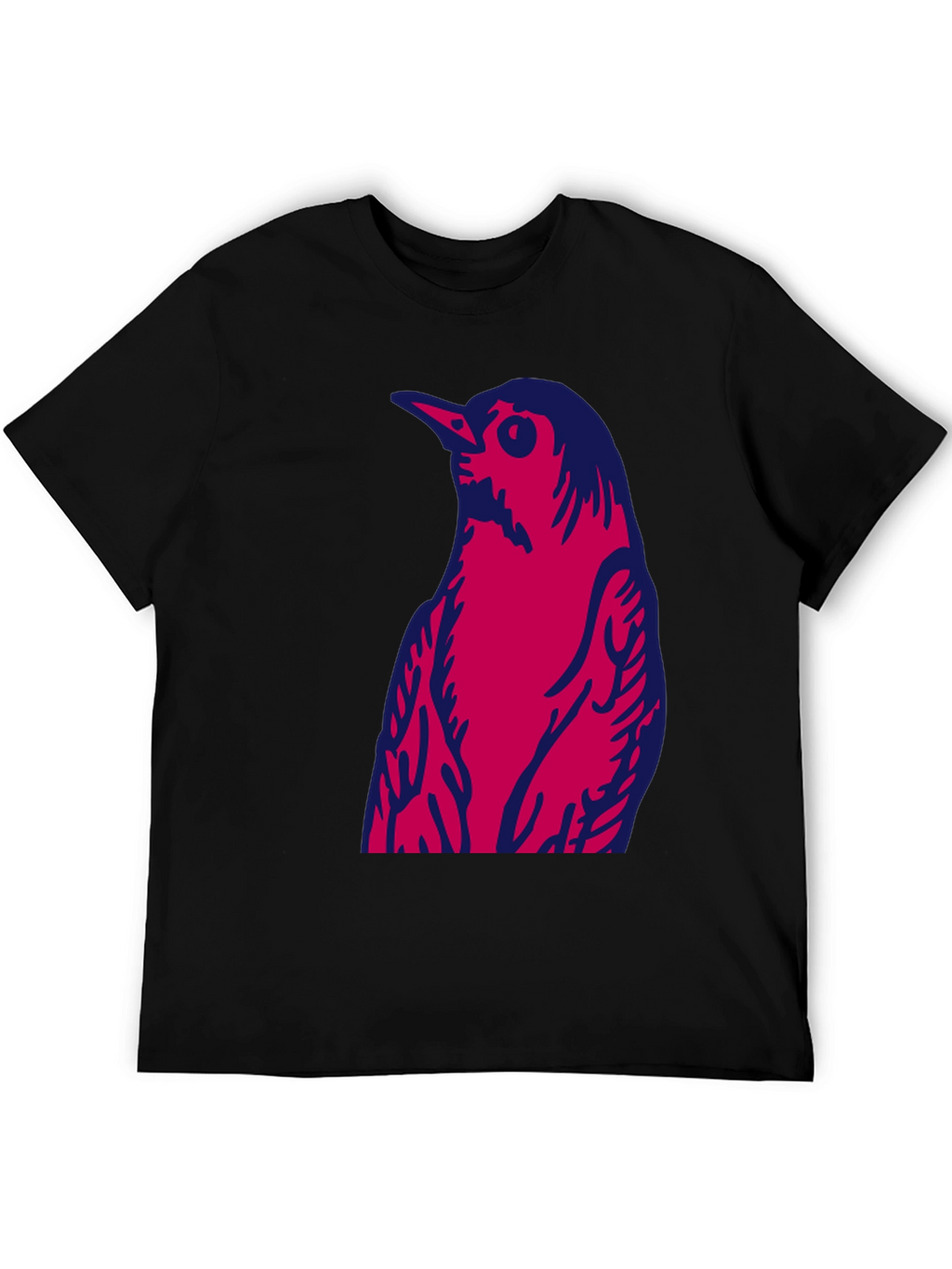 Bird Graphic Print Crew Neck T-Shirt
