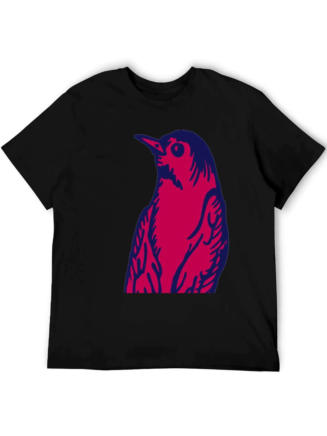 Bird Graphic Print Crew Neck T-Shirt
