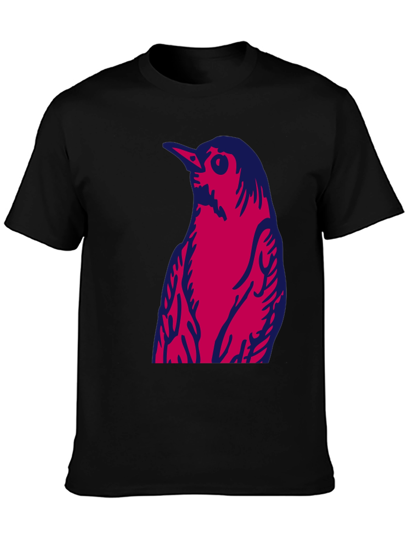 Bird Graphic Print Crew Neck T-Shirt