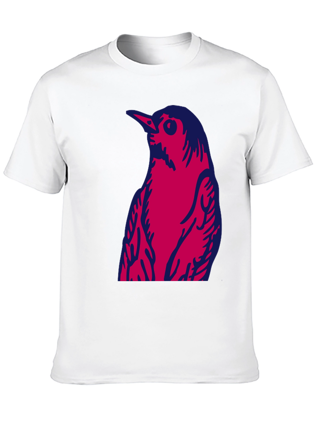 Bird Graphic Print Crew Neck T-Shirt