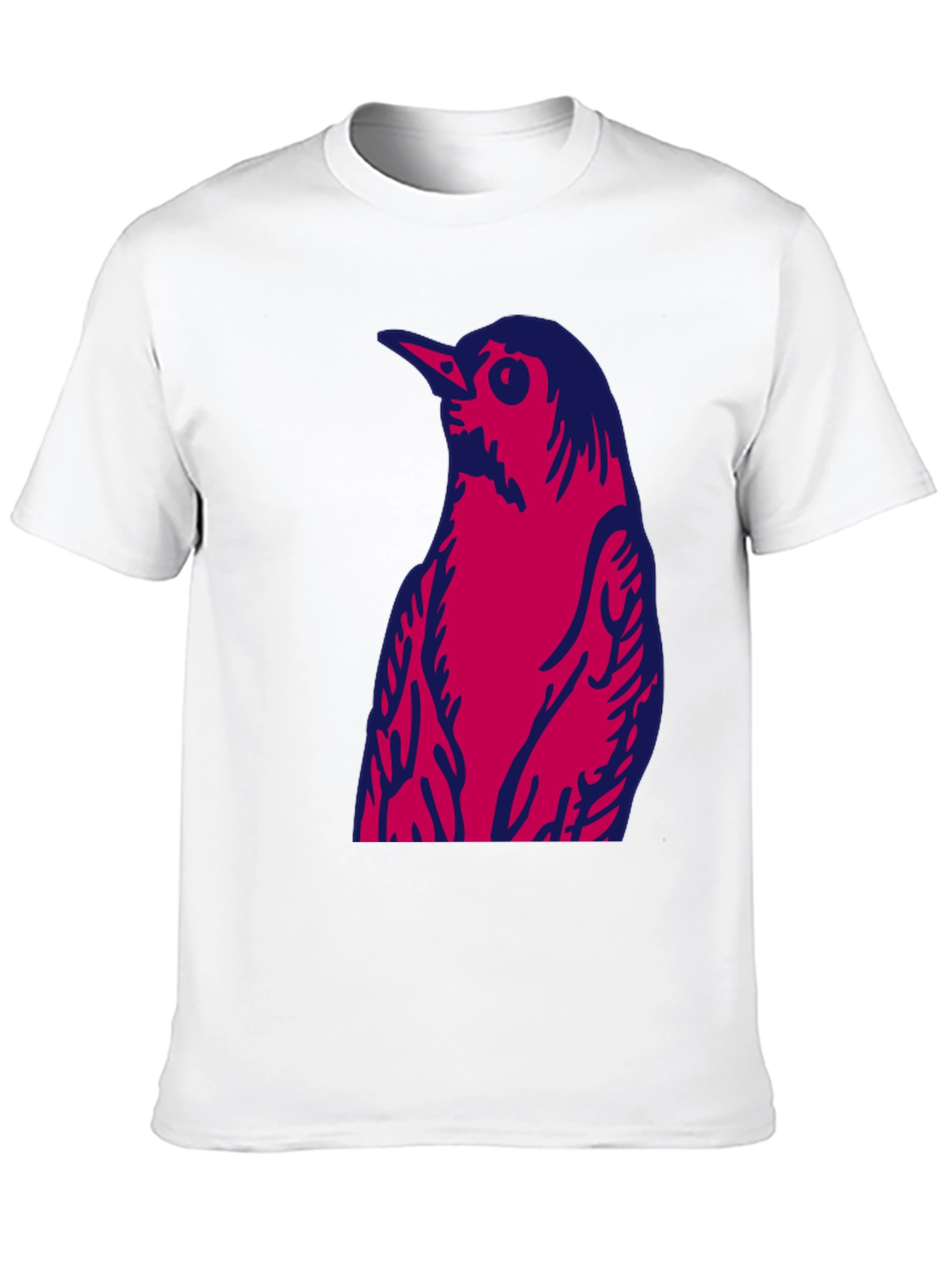 Bird Graphic Print Crew Neck T-Shirt
