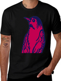 Bird Graphic Print Crew Neck T-Shirt