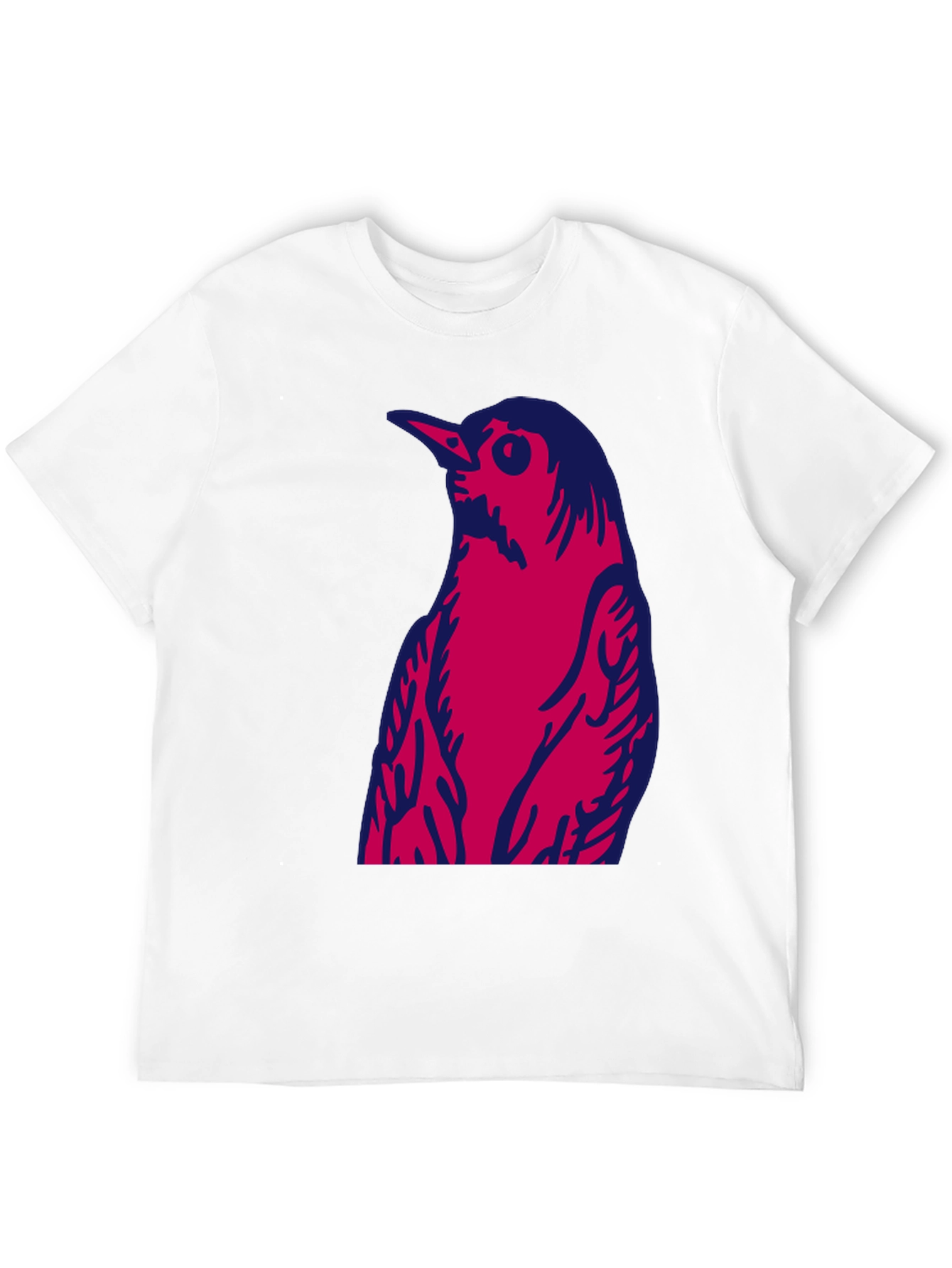 Bird Graphic Print Crew Neck T-Shirt