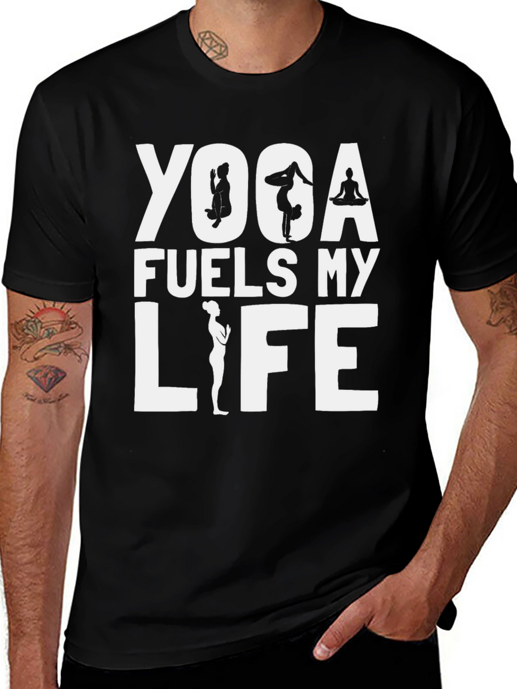 Yoga Fuels My Life T-Shirt - Fitness Apparel