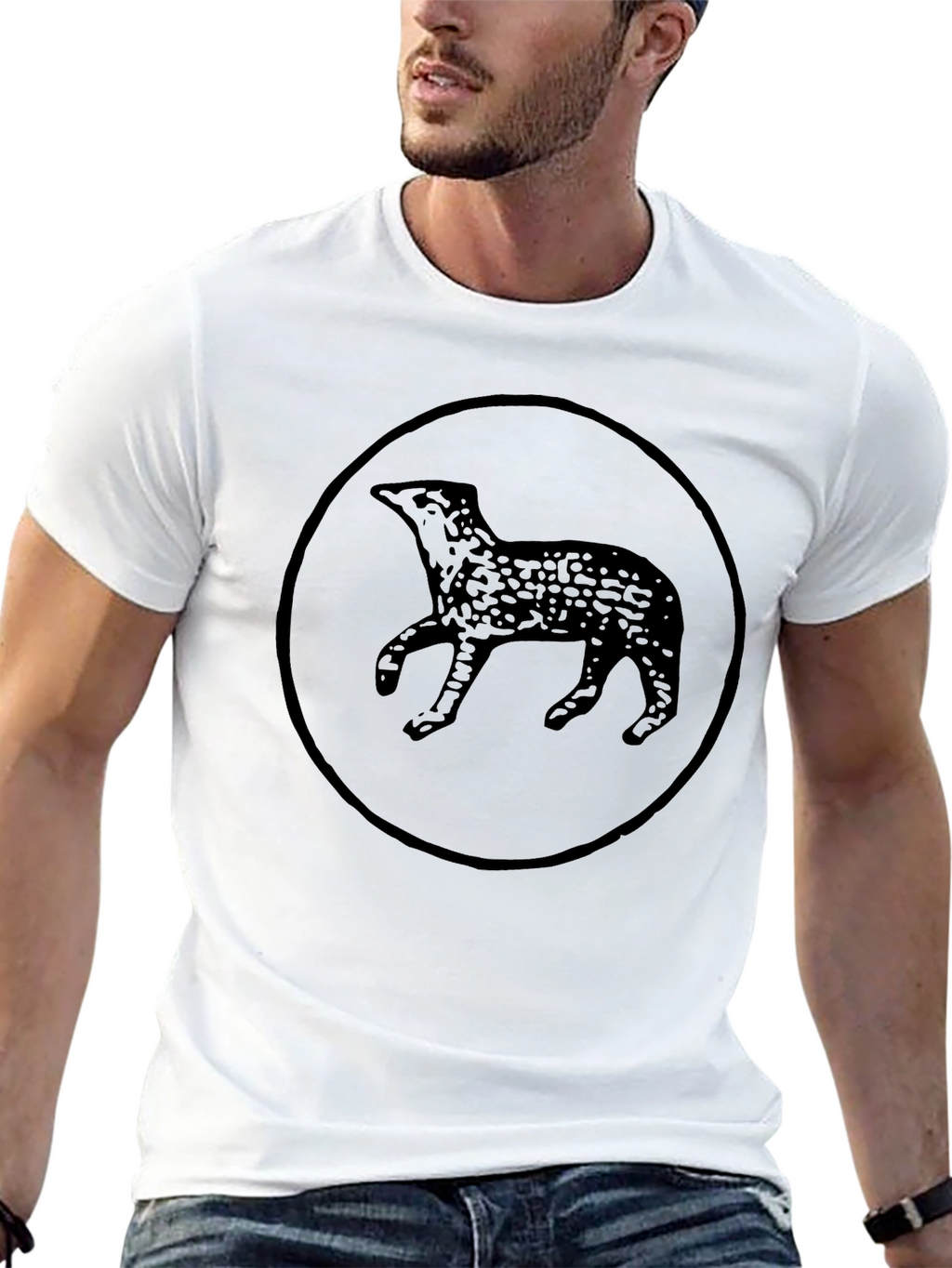 Mens Black Graphic Tee - Otter Design