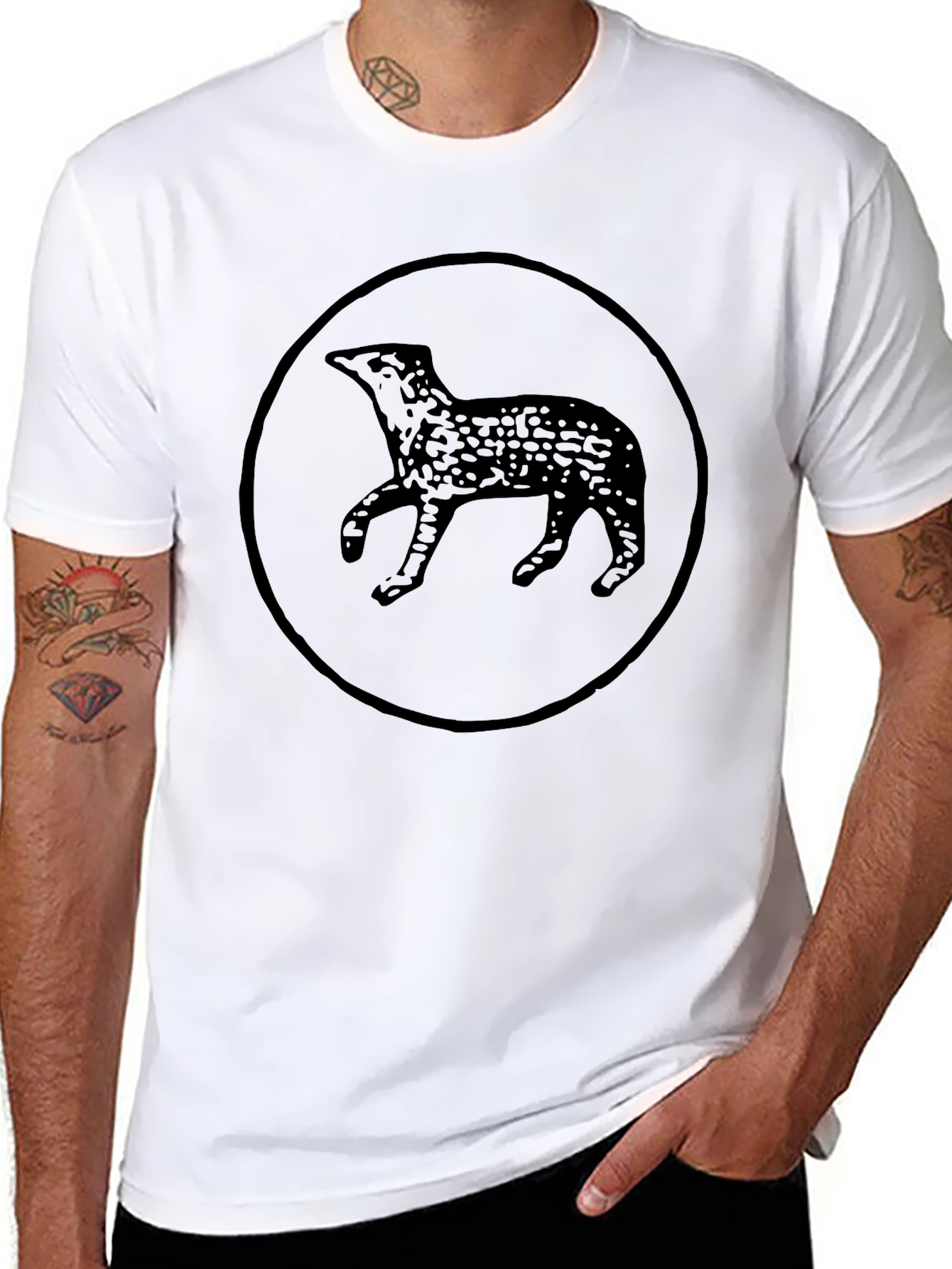 Mens Black Graphic Tee - Otter Design