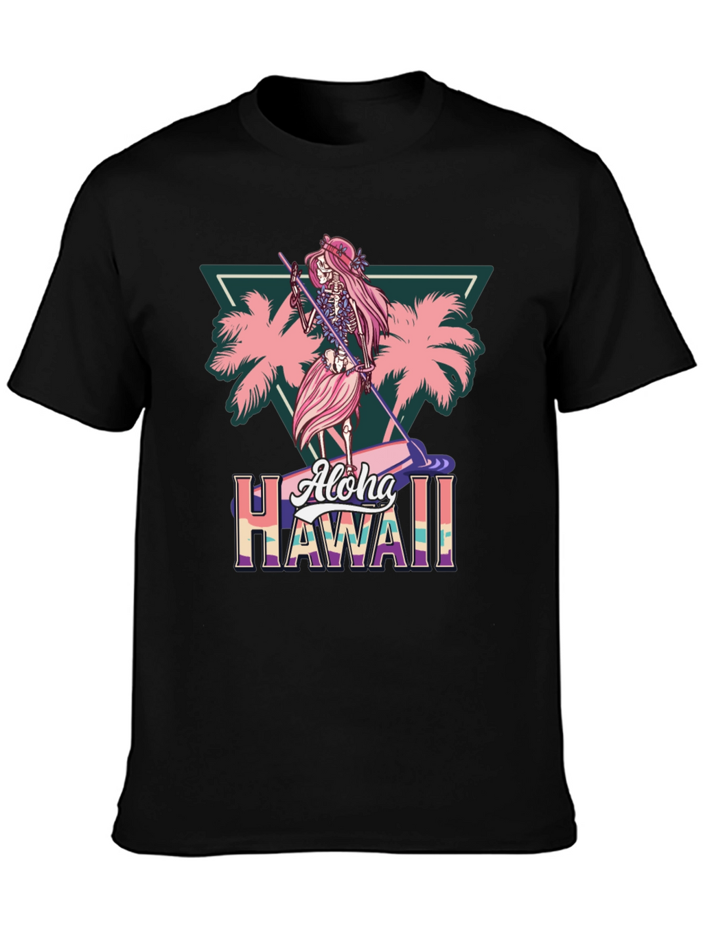 Aloha Hawaii Skeleton Surfer T-Shirt