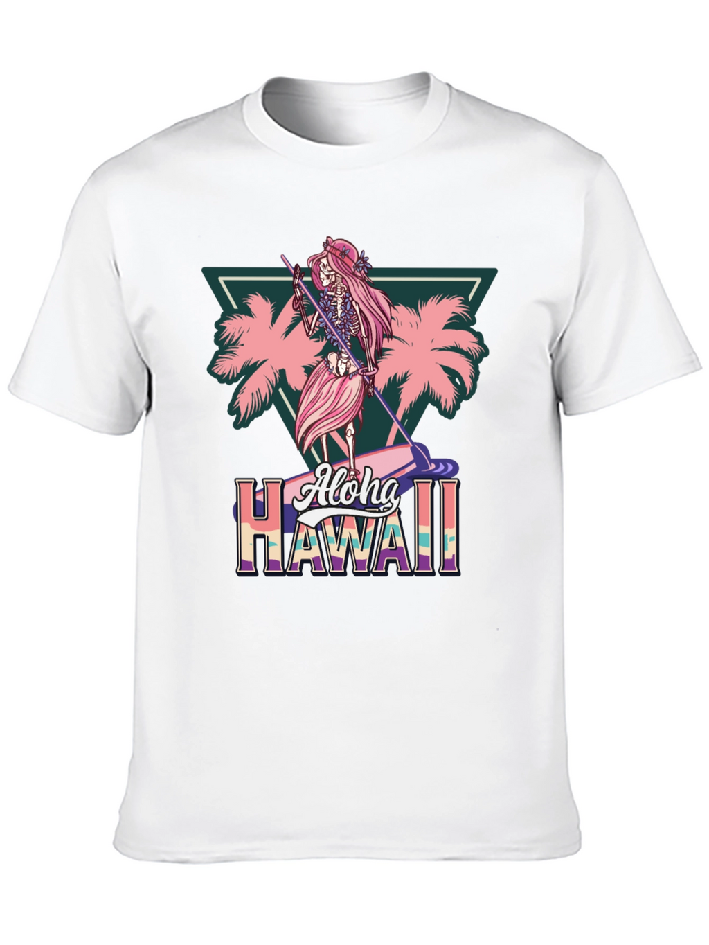 Aloha Hawaii Skeleton Surfer T-Shirt