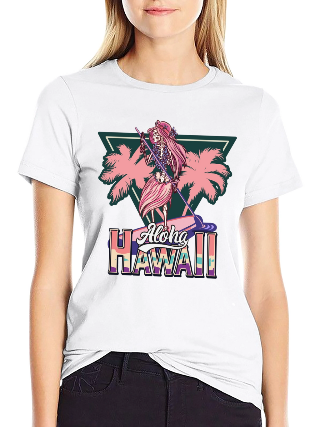 Aloha Hawaii Skeleton Surfer T-Shirt