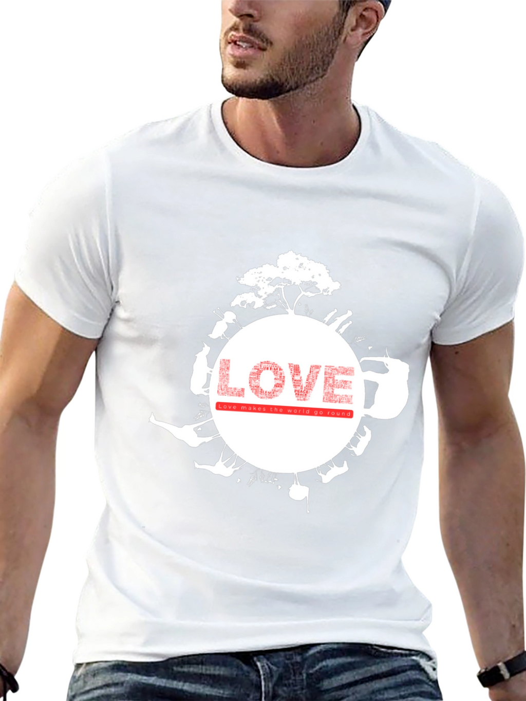 Love Makes the World Go Round Graphic Tee
