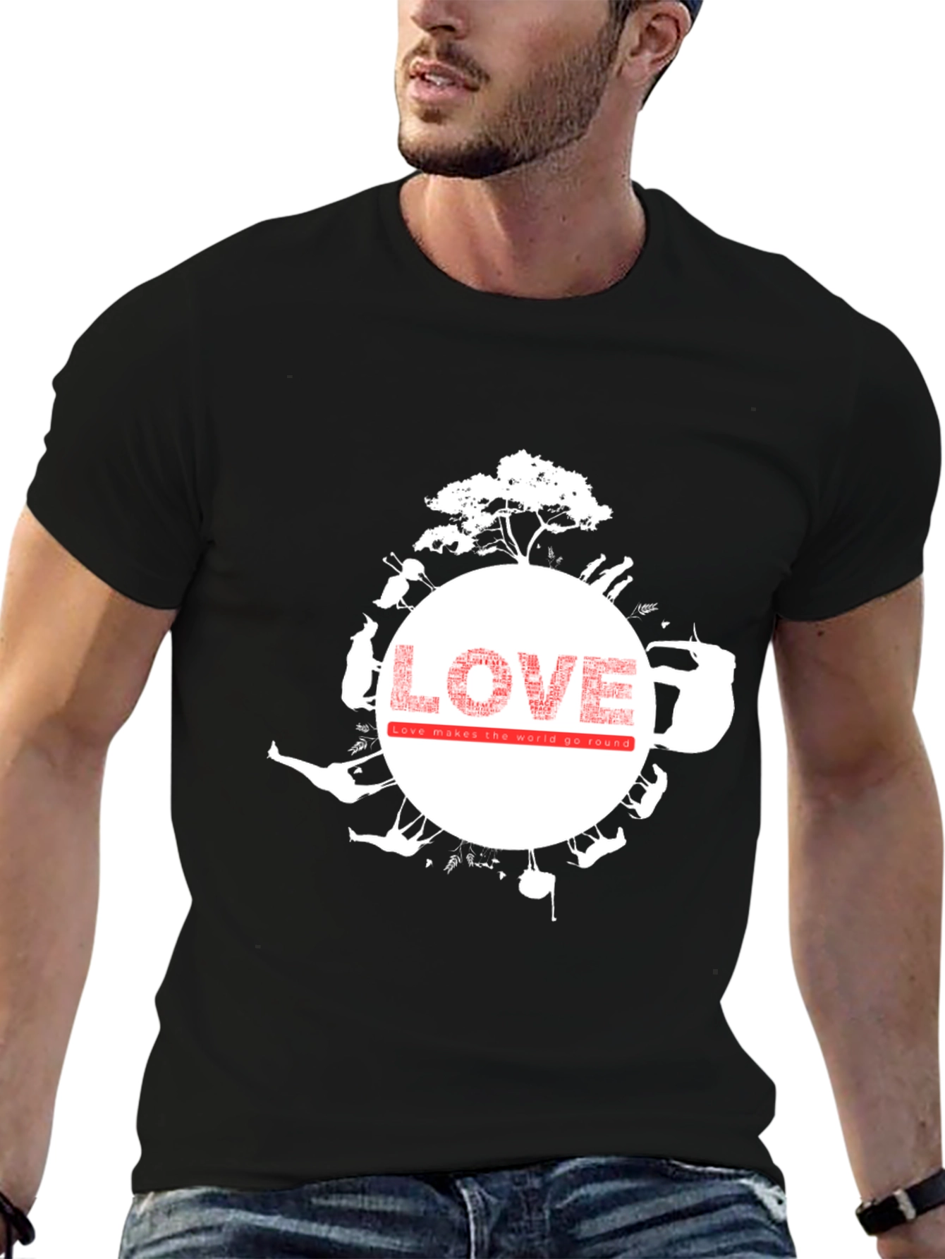 Love Makes the World Go Round Graphic Tee