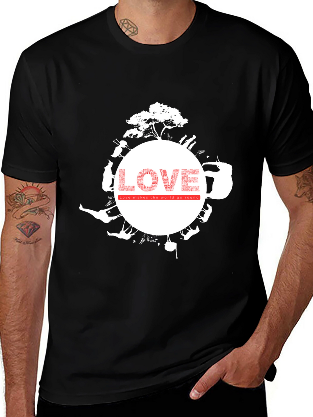 Love Makes the World Go Round Graphic Tee
